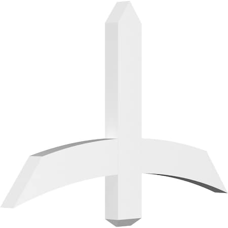 Ekena Millwork Bellingham Architectural Grade PVC Gable Bracket, 36"W x 22 1/2"H x 2"D x 4"F, 15/12 Pitch GBP036X23X0204BEL00